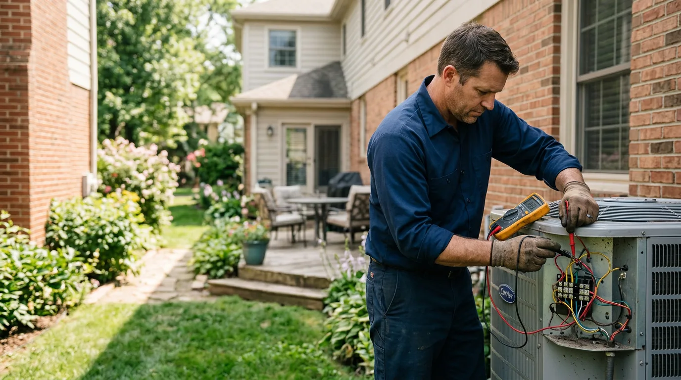 HVAC technician working near Trimble, OH